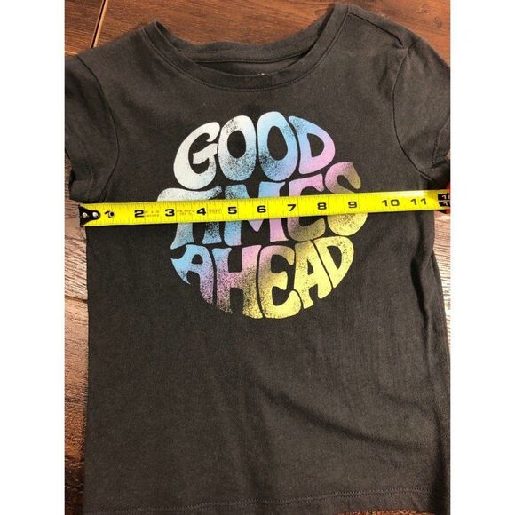 Gap Kids Size XS 4/5 Gray Good Times Ahead T shirt! - Picture 3 of 6